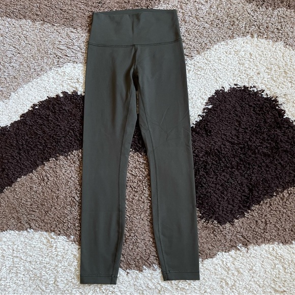 Lululemon Wunder Under High-Rise Tight Sz 4/25" *Full-On Luon In Dark Olive - Picture 3 of 9